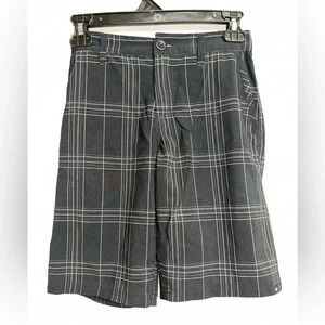 QuickSilver Boys Plaid‎ Grey Golf Shorts Size 10 Sports/ Outdoor/ Chino / Plaid